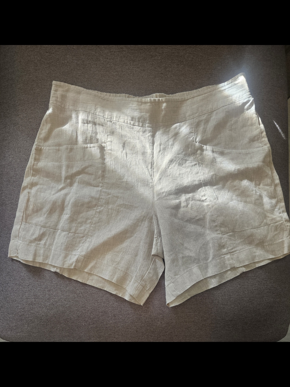 Ivy jane Khaki Linen Patch Pocket Shorts